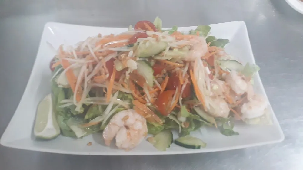 Salade Papaye Verte Crevettes